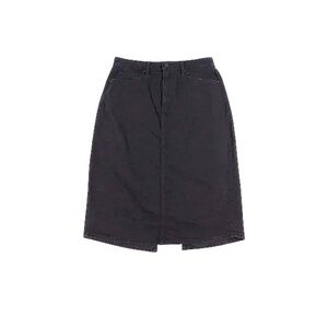 PAIGE Black Denim Midi Skirt | Size 28